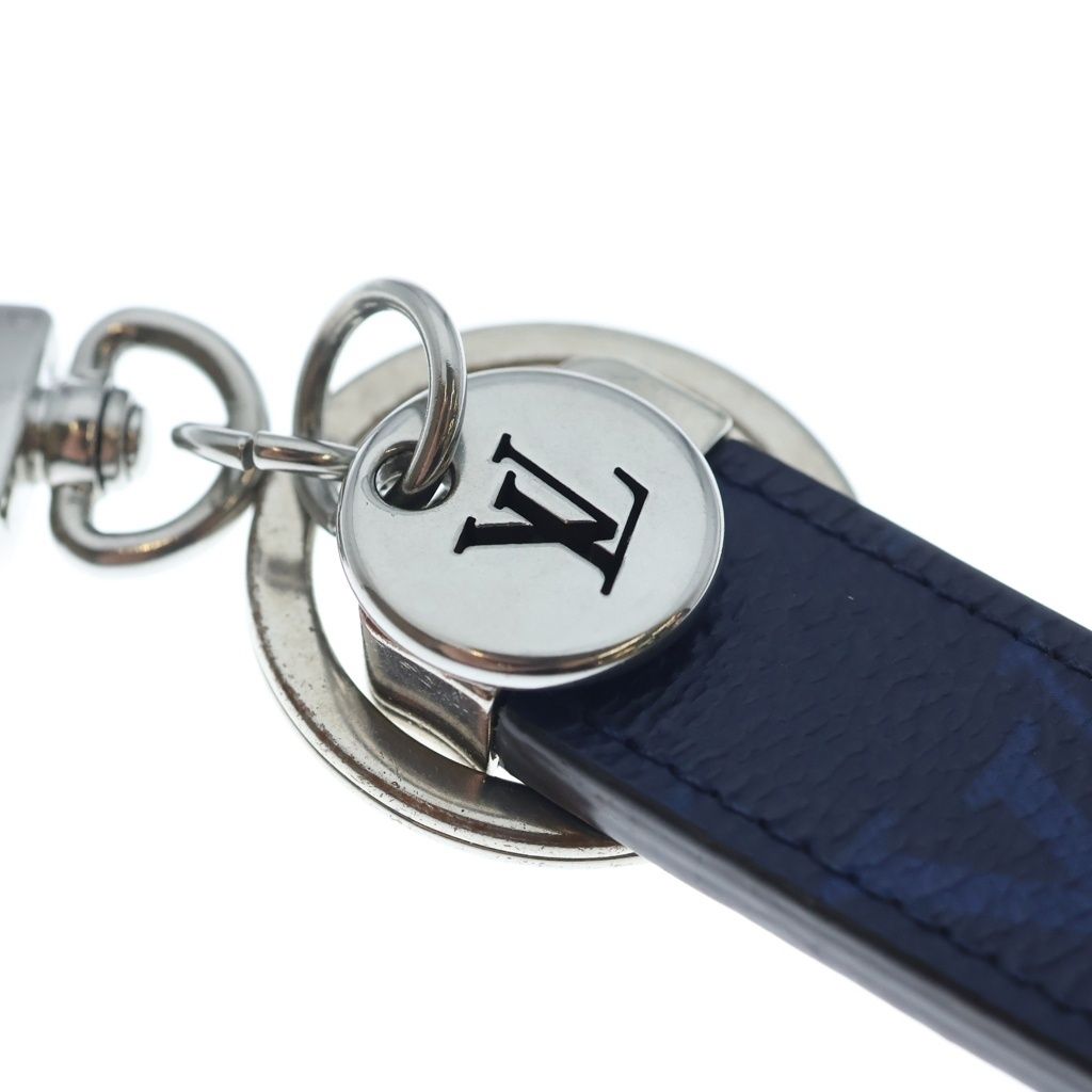 Louis Vuitton Monogram Key Holder Neo LV Club Key Sling Bag Charm Blue Silver — view 5