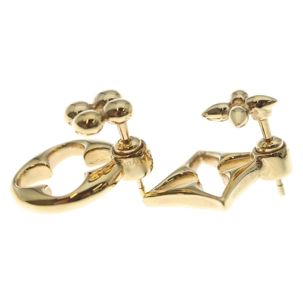 Louis Vuitton LV Flower Gram Earrings Gold — view 3