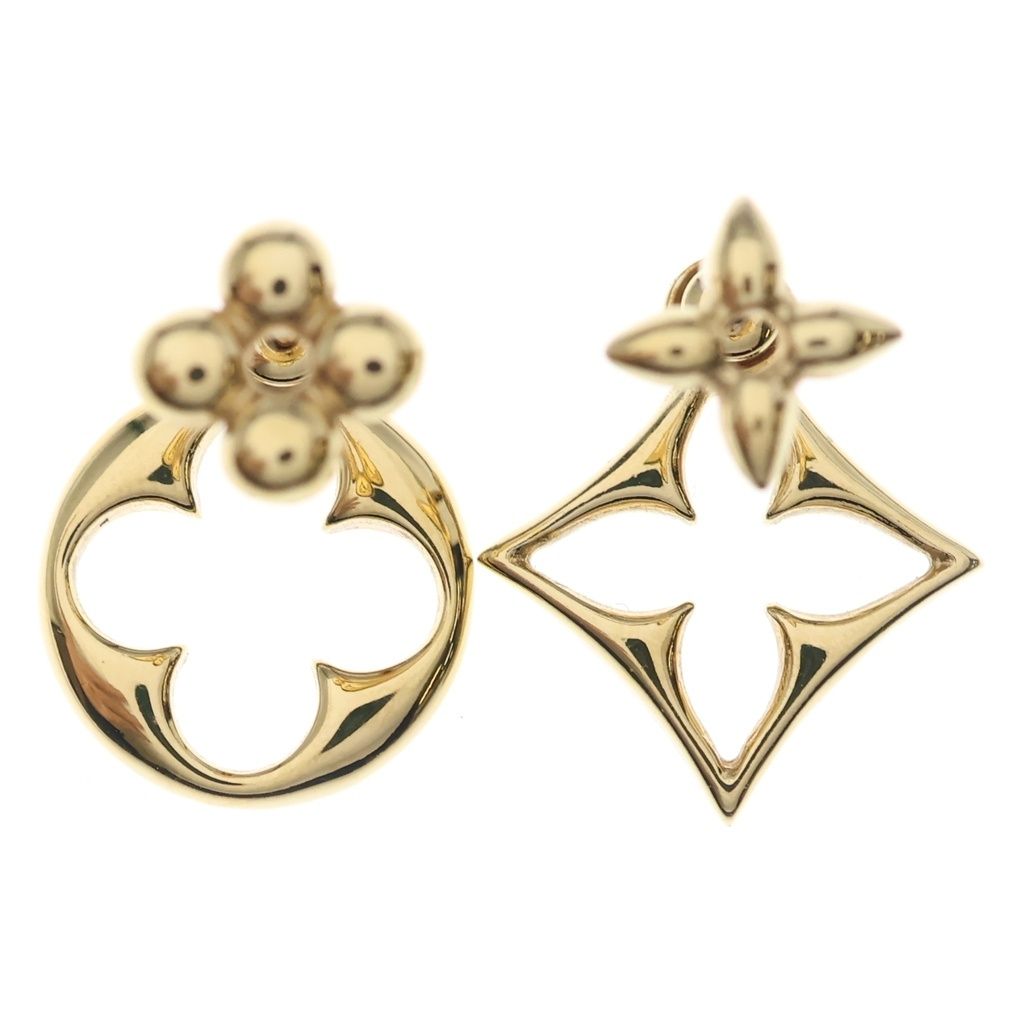 Louis Vuitton LV Flower Gram Earrings Gold