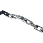 Louis Vuitton Collier Monogram Chain Necklace Silver Black — view 3