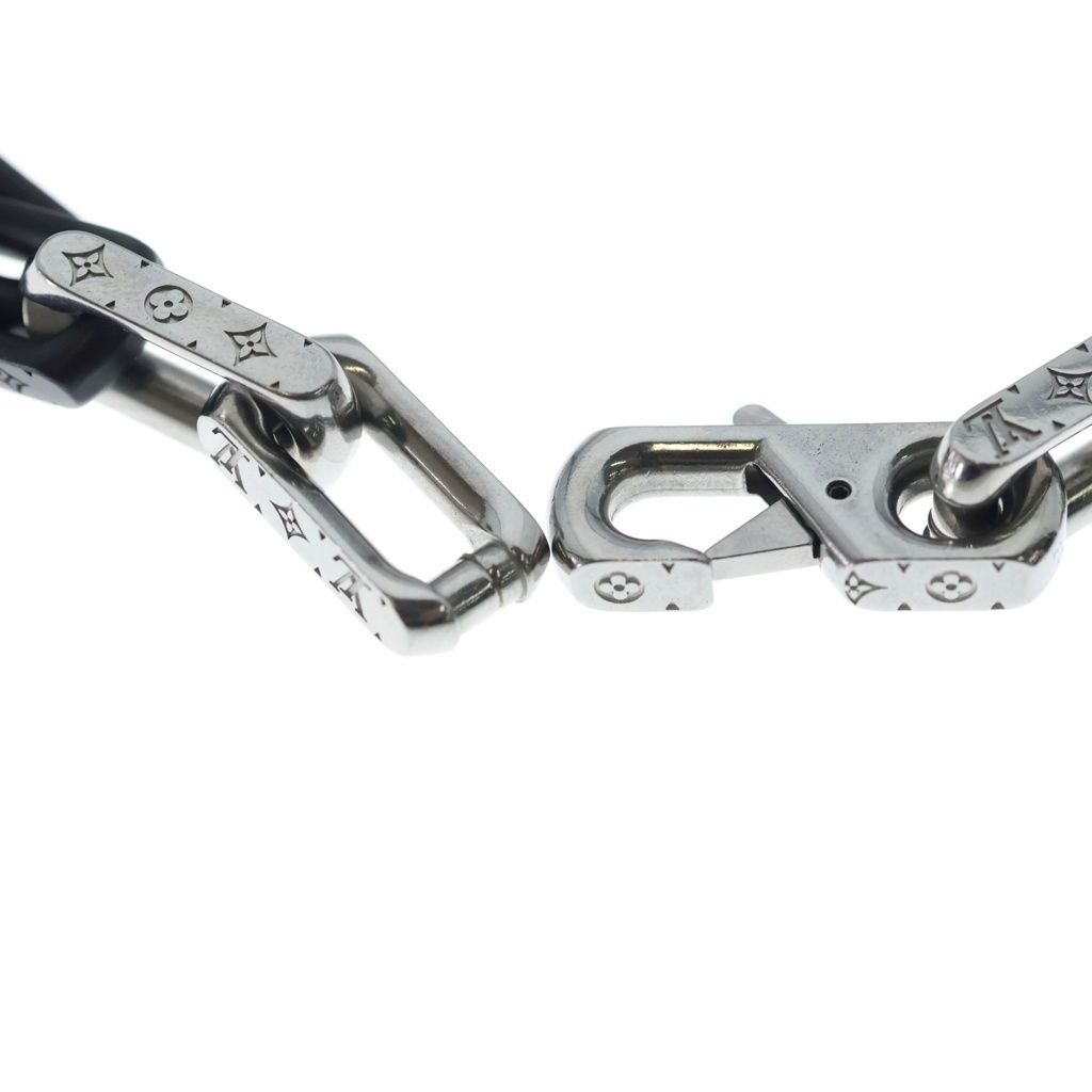 Louis Vuitton Collier Monogram Chain Necklace Silver Black — view 6