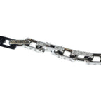 Louis Vuitton Collier Monogram Chain Necklace Silver Black — view 5