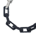 Louis Vuitton Collier Monogram Chain Necklace Silver Black