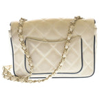 Chanel Quilted Mini Flap Bag White Lambskin — view 2