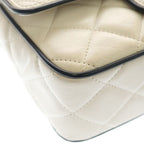 Chanel Quilted Mini Flap Bag White Lambskin — view 5