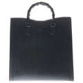 Gucci Bamboo Diana Large Tote Shoulder Bag Black Leather
