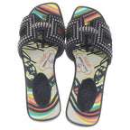 Hermes Oran Studded Motif Leather Sandals Black — view 4