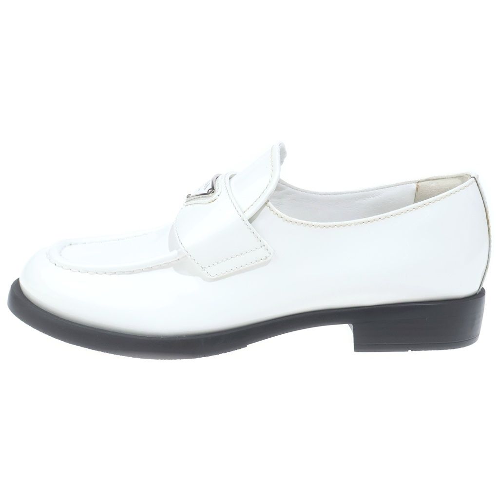 Prada Triangle Logo Loafers White