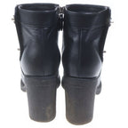 Chanel CC Logo Turnlock Side Zip Boots Black — view 3