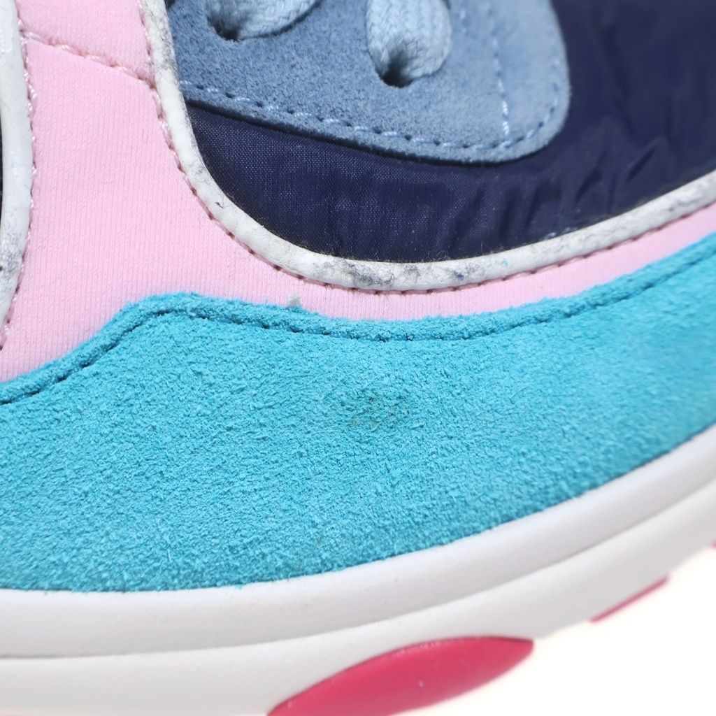 Chanel CC Logo Suede Nylon Low Cut Sneakers Multicolor — view 6