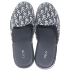 Dior Oblique Trotter Jacquard Mules Black Beige — view 4