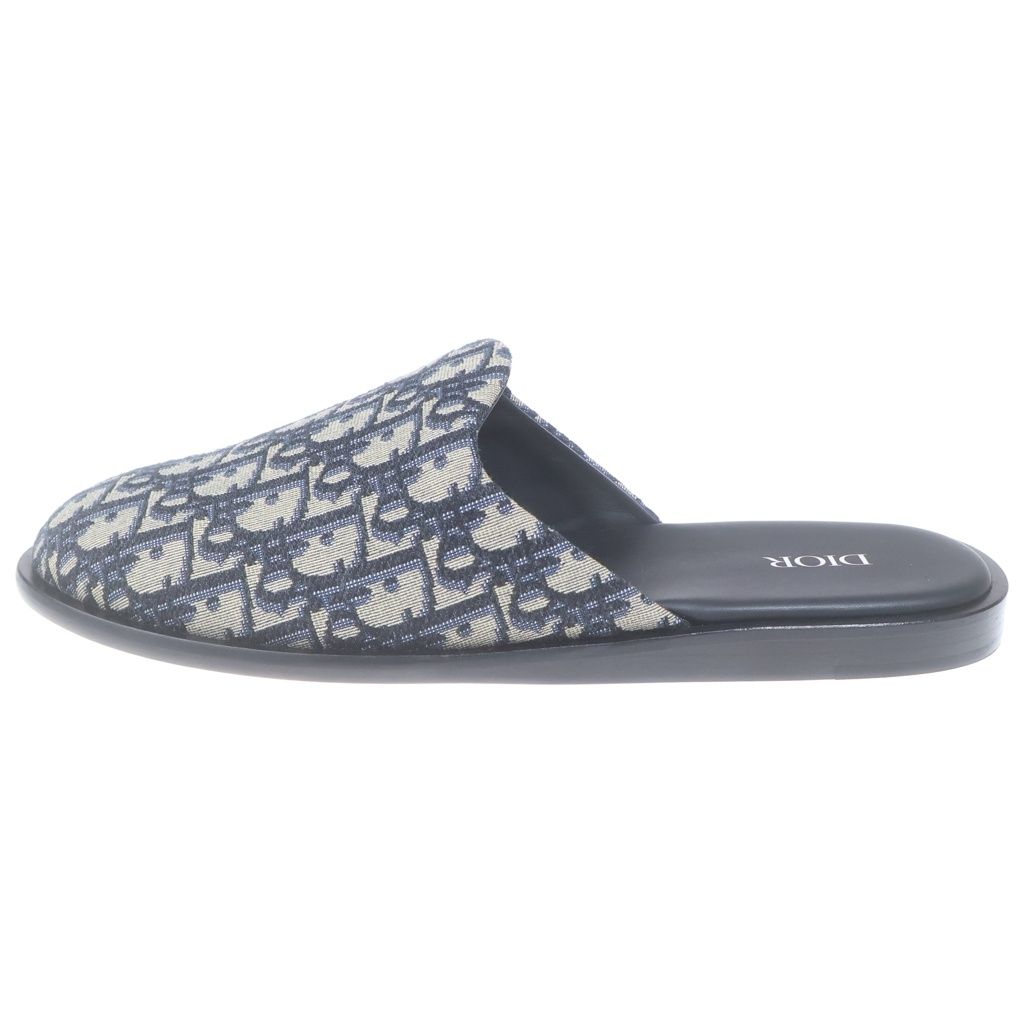 Dior Oblique Trotter Jacquard Mules Black Beige