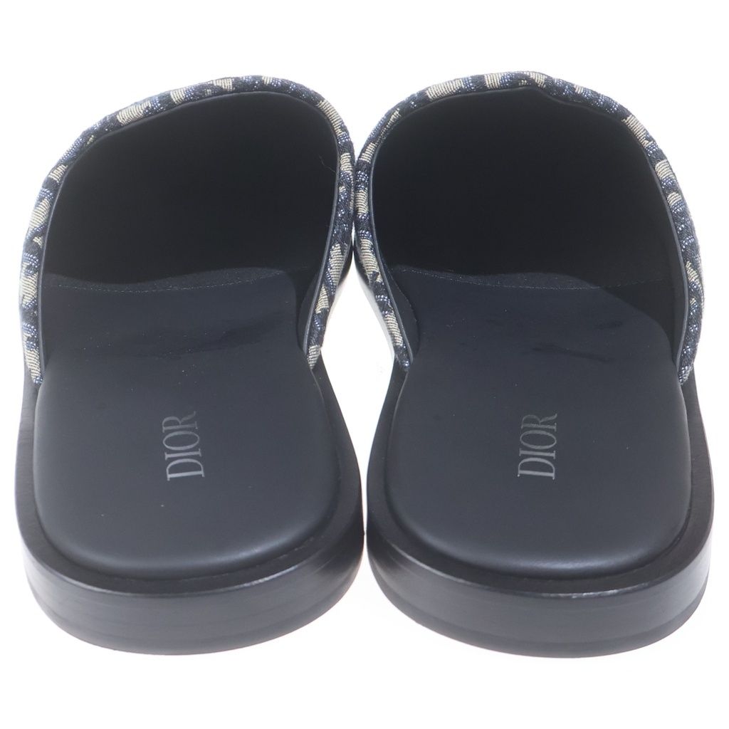 Dior Oblique Trotter Jacquard Mules Black Beige — view 3