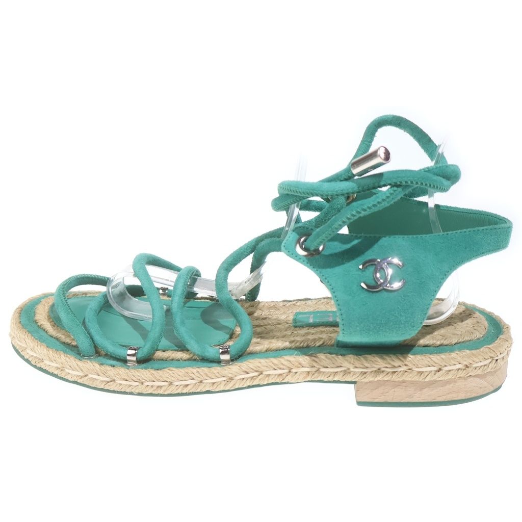 Chanel Code Sandal Green — view 3