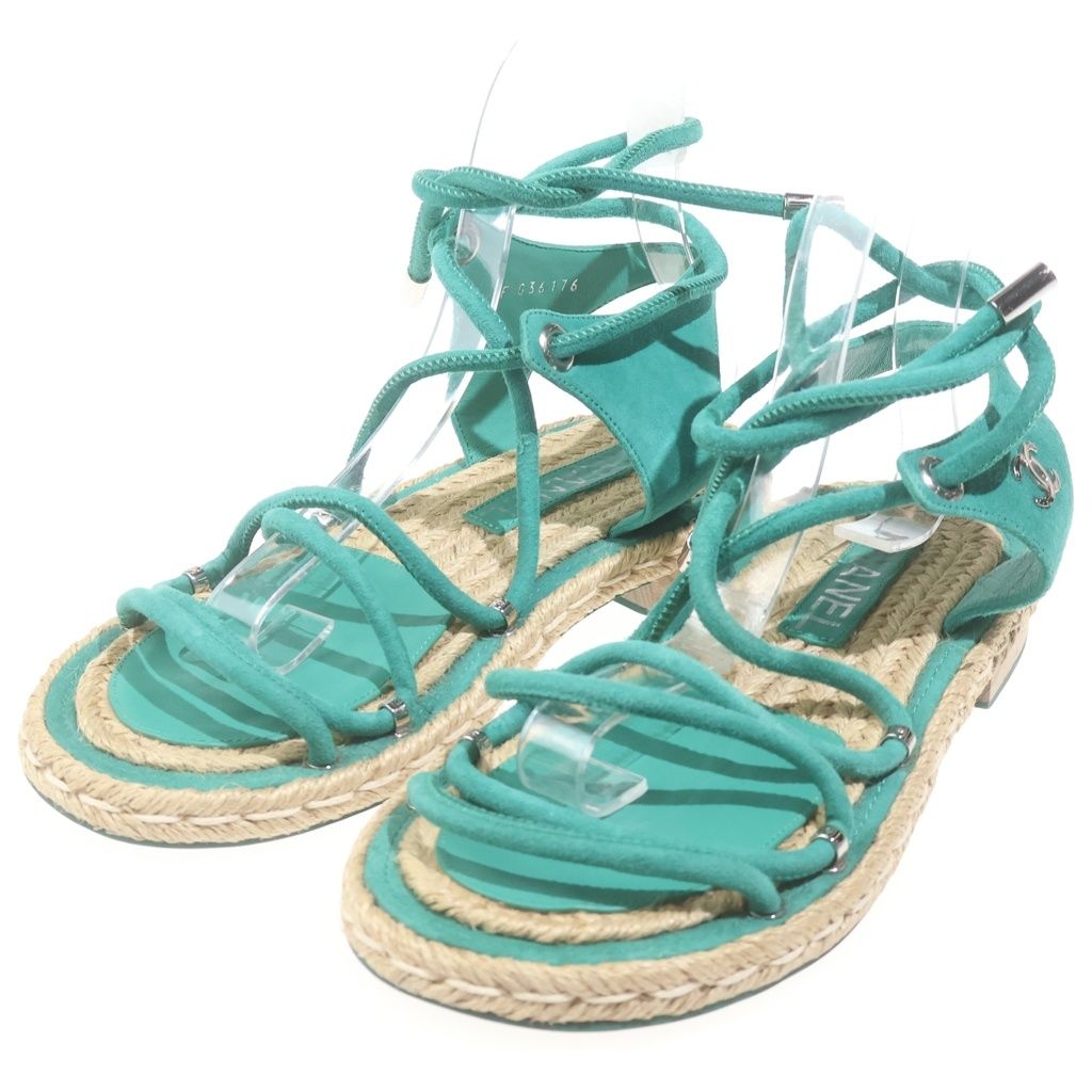 Chanel Code Sandal Green — view 2