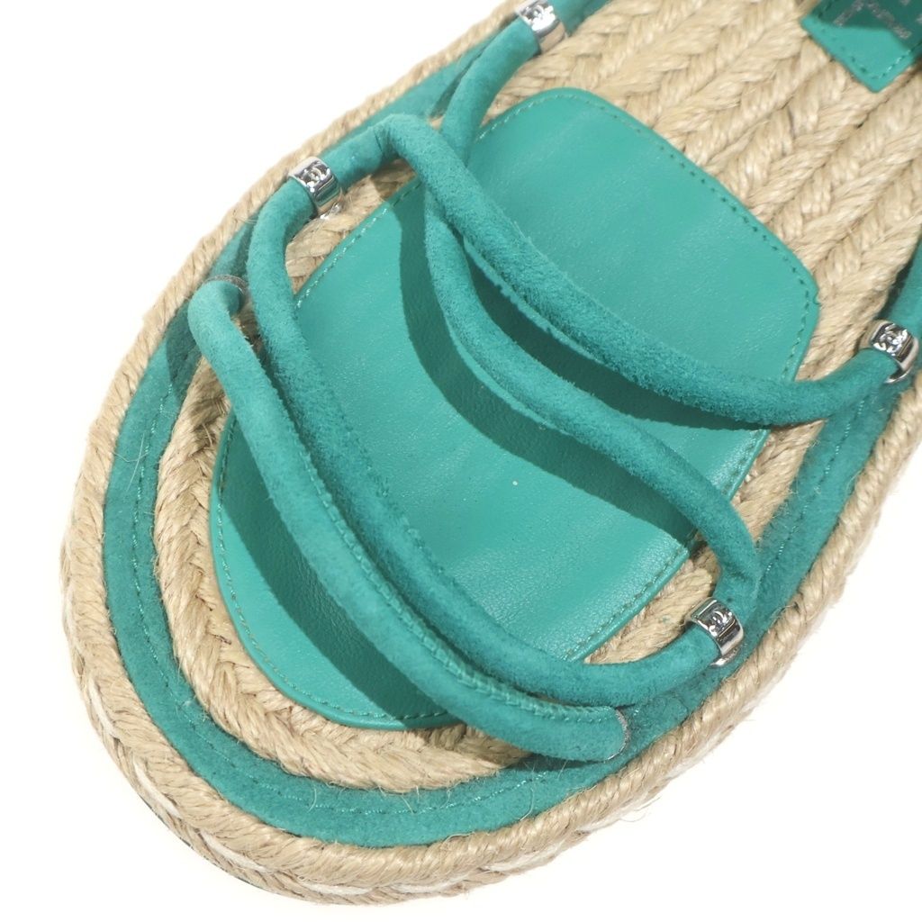 Chanel Code Sandal Green — view 7