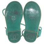 Chanel Code Sandal Green — view 6