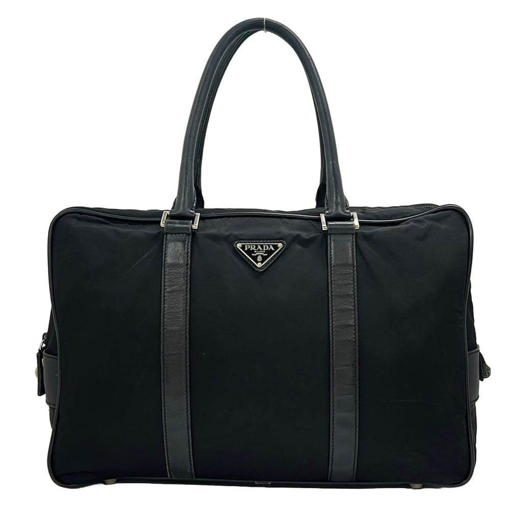 Prada Business Bag Black No Lock Leather