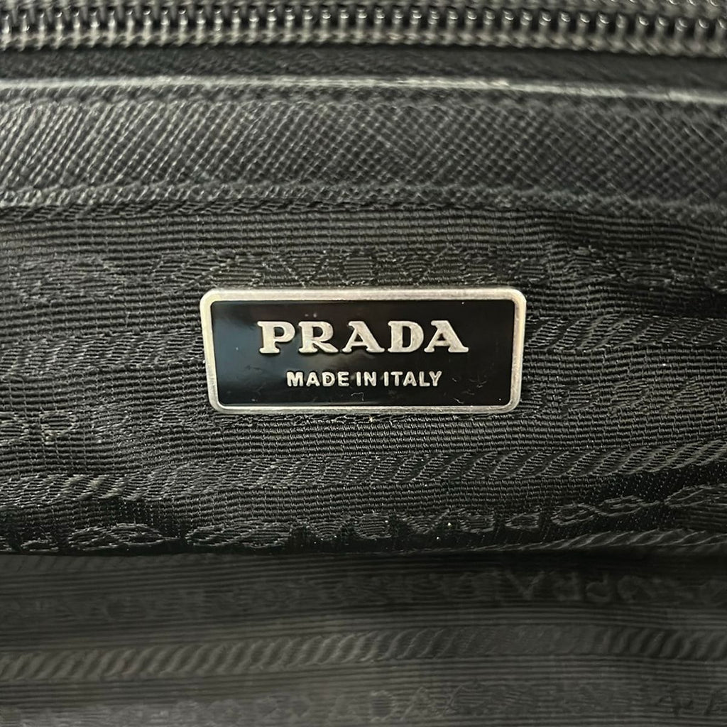 Prada Business Bag Black No Lock Leather — view 8