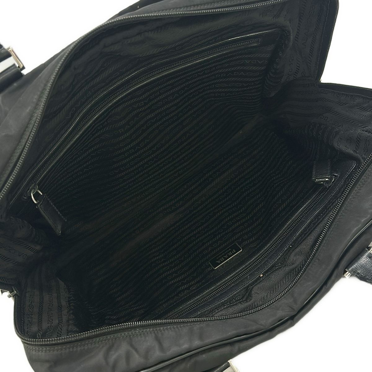Prada Business Bag Black No Lock Leather — view 7