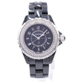 Chanel Diamond Bezel SE Quartz Ceramic Watch Black Dial