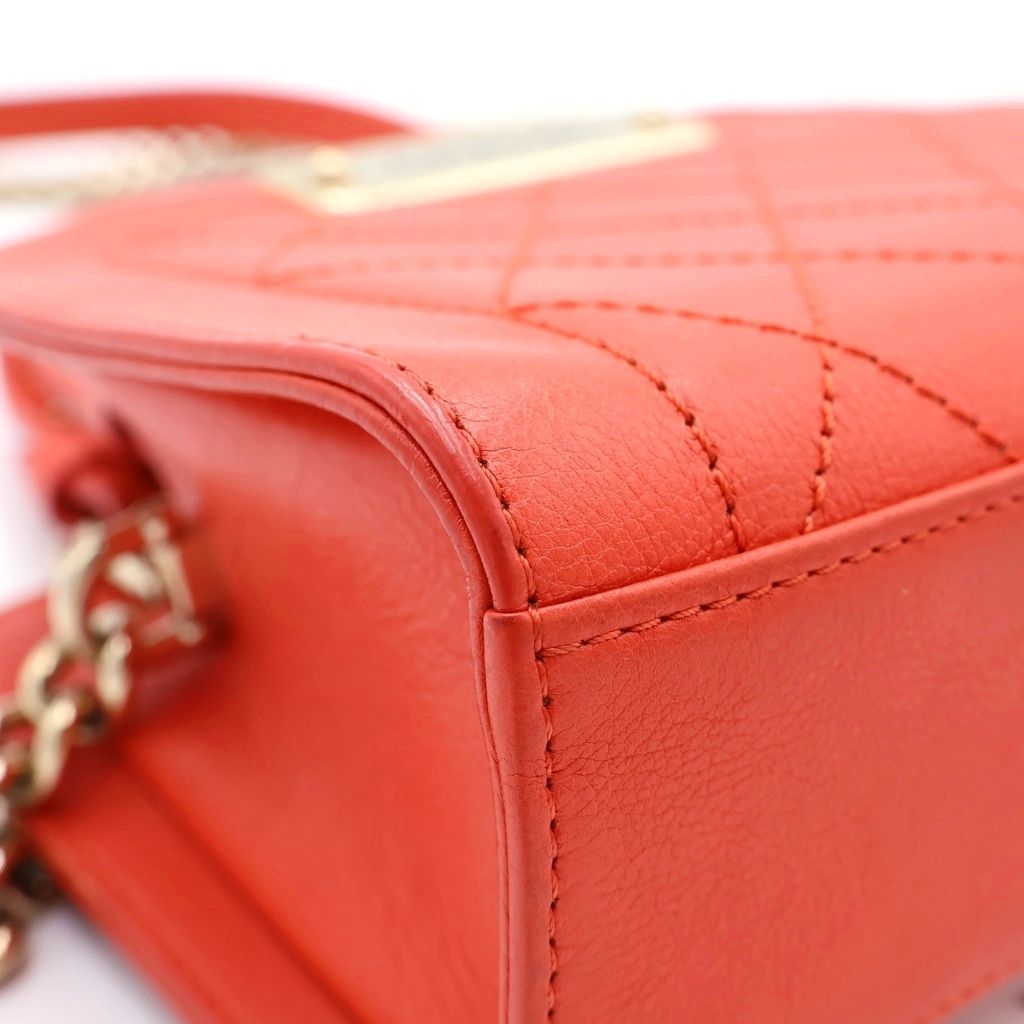 Chanel Quilted Calfskin Gold Logo Plate 2-Way Chain Shoulder Bag — view 6