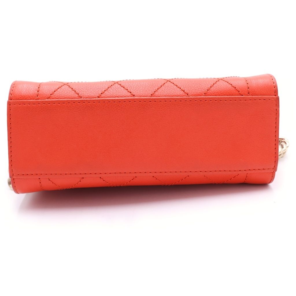 Chanel Quilted Calfskin Gold Logo Plate 2-Way Chain Shoulder Bag — view 4