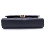 Chanel Quilted Caviar Leather Gold Phone Case Chain Shoulder Bag Black — view 4