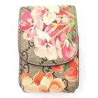 Gucci GG Blue Mus Flower Pattern Cigarette Case Multicolor