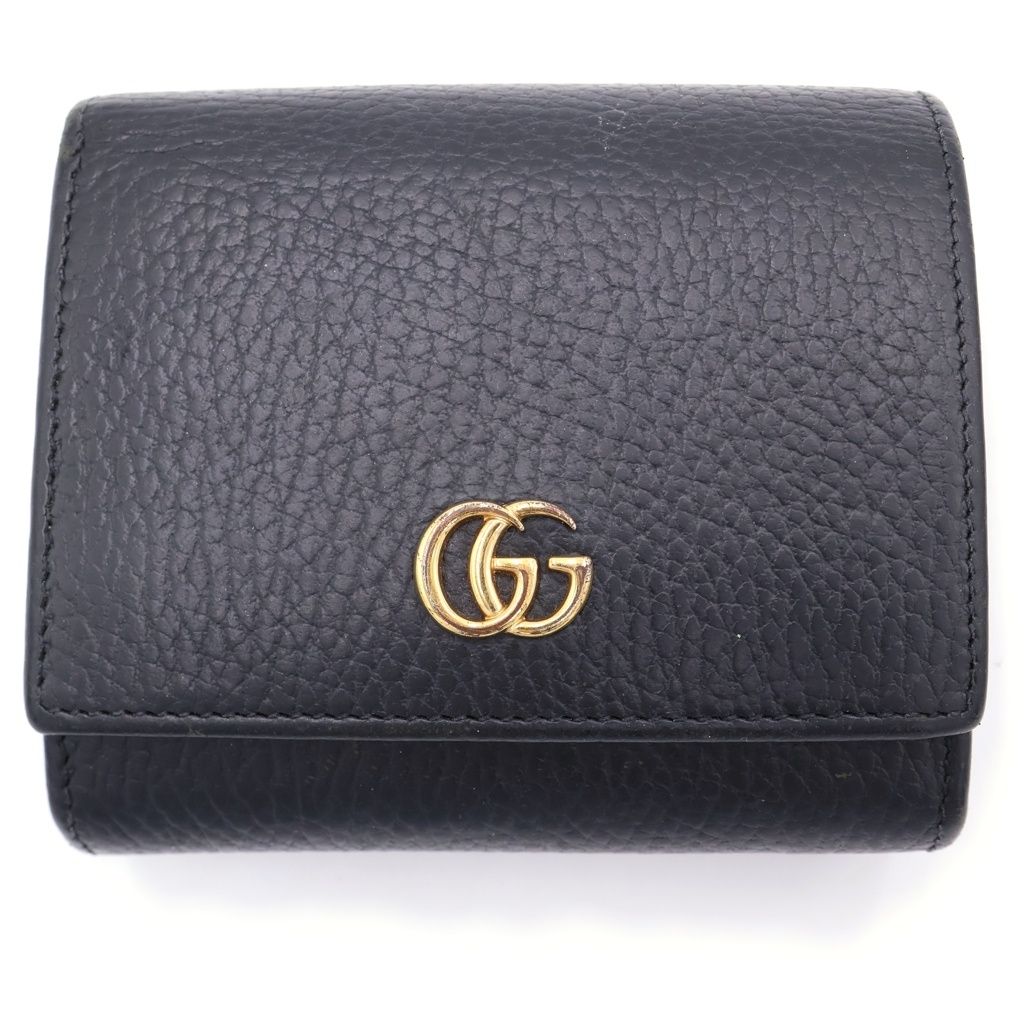 Gucci GG Marmont Bifold Wallet Black Leather