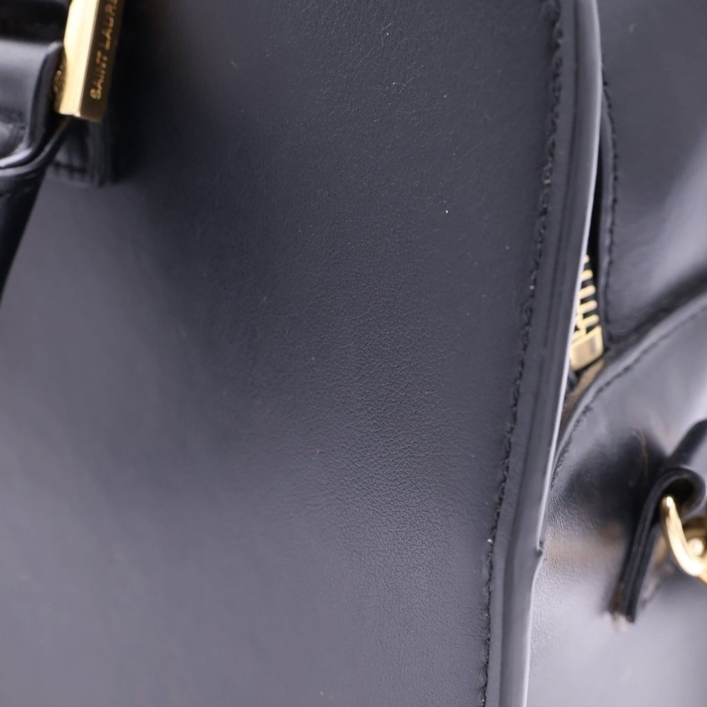 Saint Laurent Paris Baby Cabas 2-Way Shoulder Bag Black Leather Gold — view 6