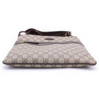 Gucci GG Supreme Shoulder Bag Beige Brown Leather Gold — view 4