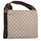 Gucci GG Supreme Shoulder Bag Beige Brown Leather Gold — view 2