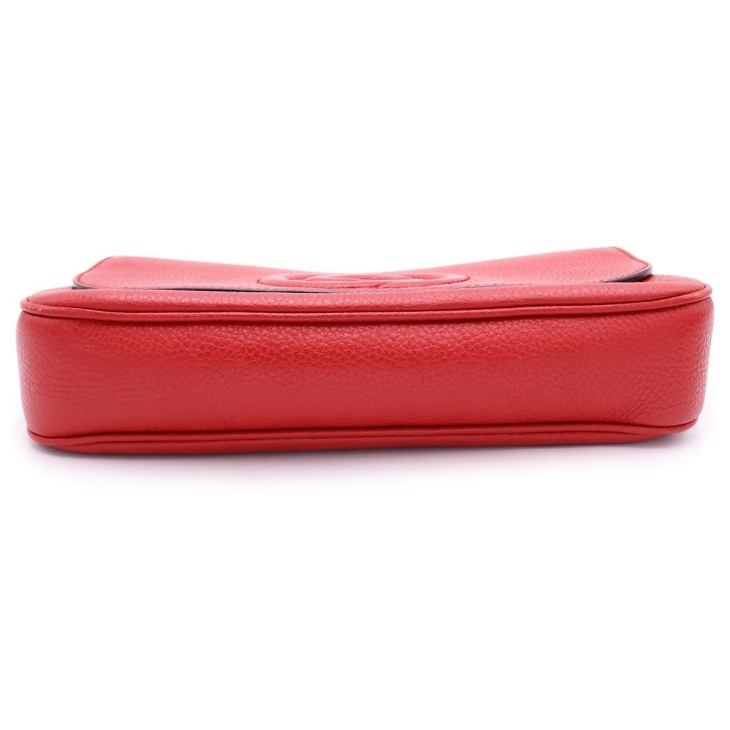 Gucci Soho Chain Shoulder Bag Red Leather Tassel — view 4