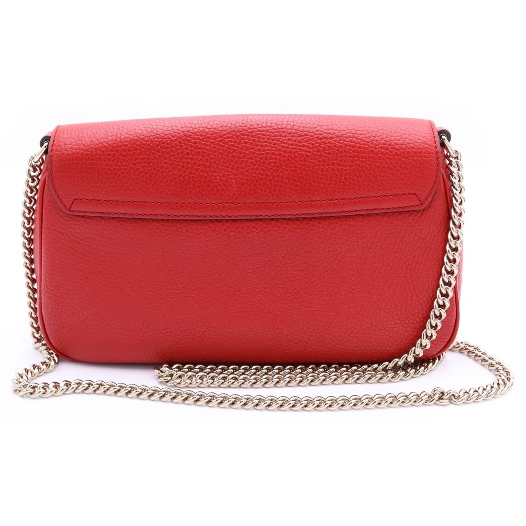 Gucci Soho Chain Shoulder Bag Red Leather Tassel — view 2