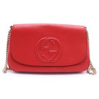 Gucci Soho Chain Shoulder Bag Red Leather Tassel