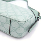 Gucci GG Emblem Small 2-Way Shoulder Bag Mint Green Leather Gold — view 5