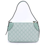 Gucci GG Emblem Small 2-Way Shoulder Bag Mint Green Leather Gold