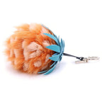 Fendi Fruit Pineapple Charm Bag Key Holder Orange Silver — view 4