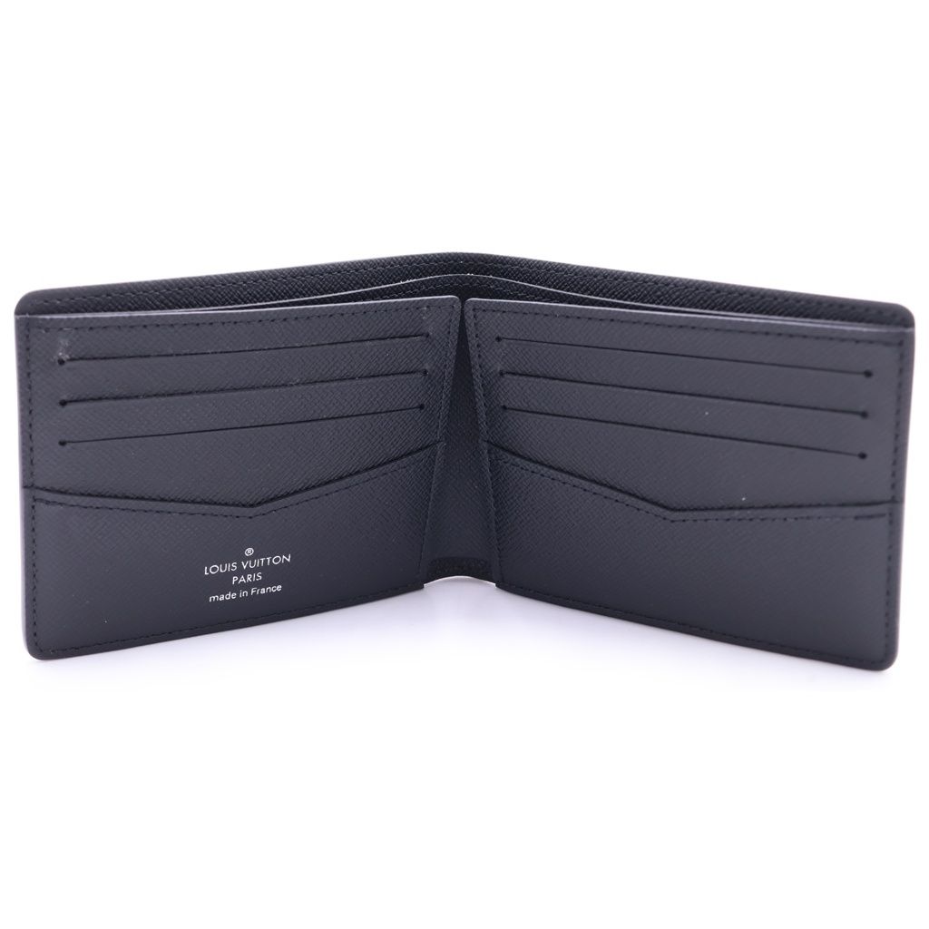 Louis Vuitton Monogram Eclipse Bifold Wallet Compact Black Leather — view 4