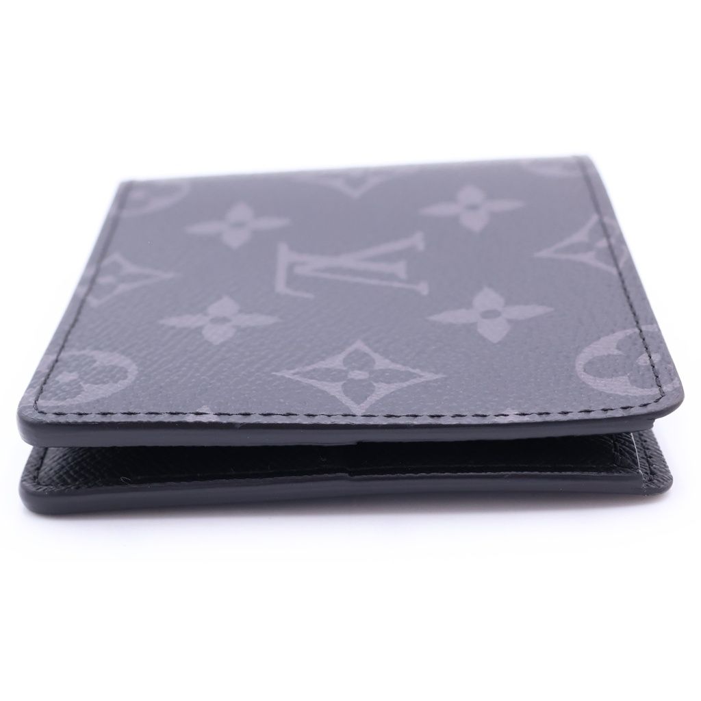 Louis Vuitton Monogram Eclipse Bifold Wallet Compact Black Leather — view 3