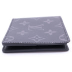 Louis Vuitton Monogram Eclipse Bifold Wallet Compact Black Leather — view 3