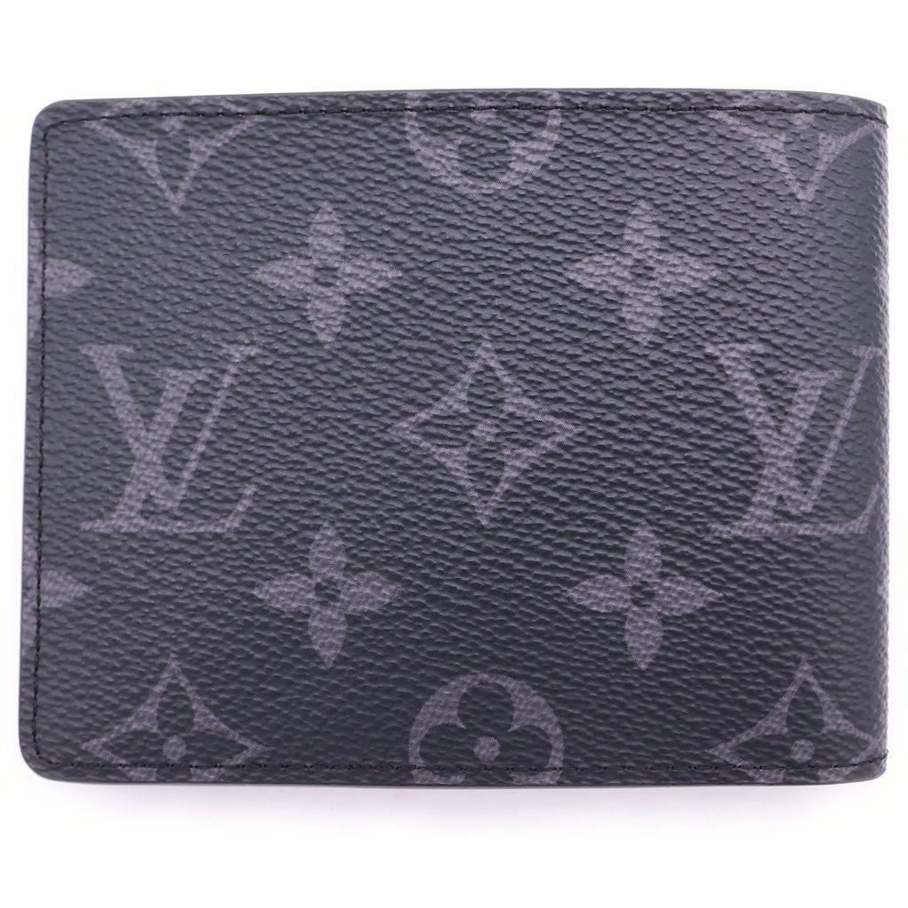 Louis Vuitton Monogram Eclipse Bifold Wallet Compact Black Leather — view 2