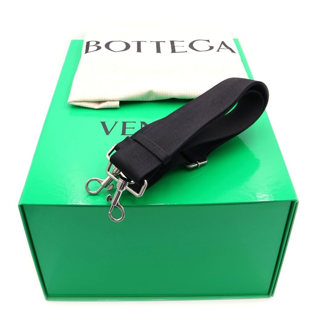 Bottega Veneta Intrecciato Briefcase Business Shoulder Bag Black Leather Silver — view 8
