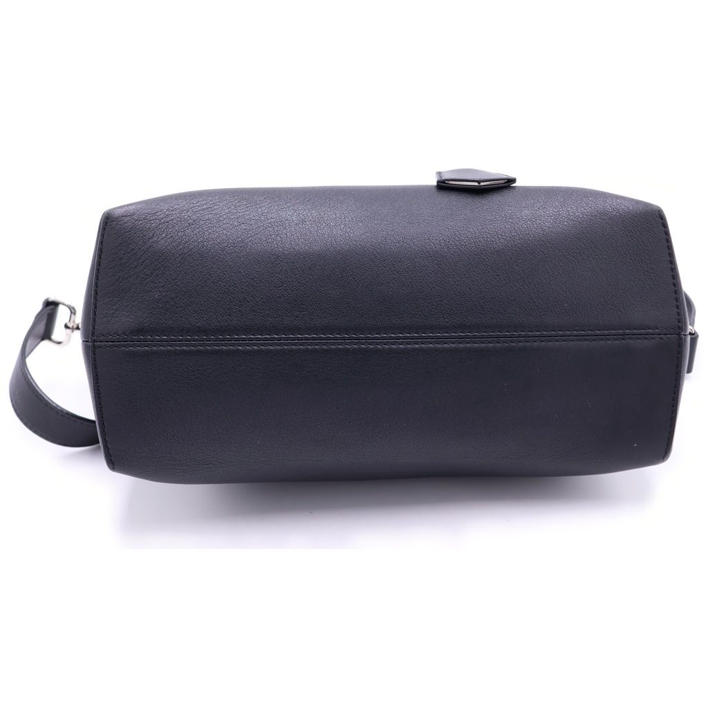 Fendi by the Way 2-Way Shoulder Bag Black Leather Silver — view 4