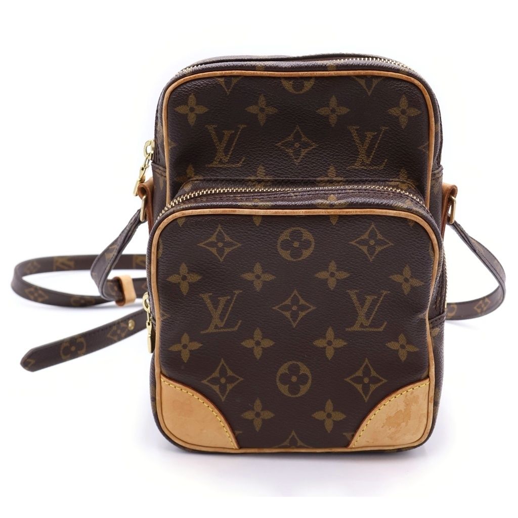 Louis Vuitton Monogram Amazon Mini Shoulder Bag Brown Leather Gold