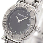 Tiffany & Co Atlas Date SS Quartz Stainless Watch Black Dial — view 4