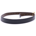 Louis Vuitton Ceinture Leather Belt Black Brown Flower Gold Silver — view 3