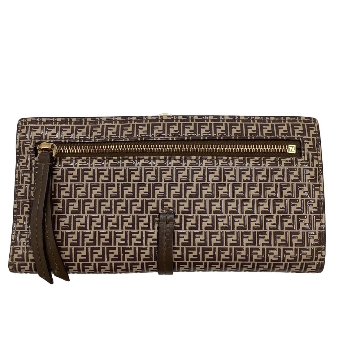 Fendi Wallet Micro FF Pattern Brown — view 2