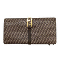 Fendi Wallet Micro FF Pattern Brown